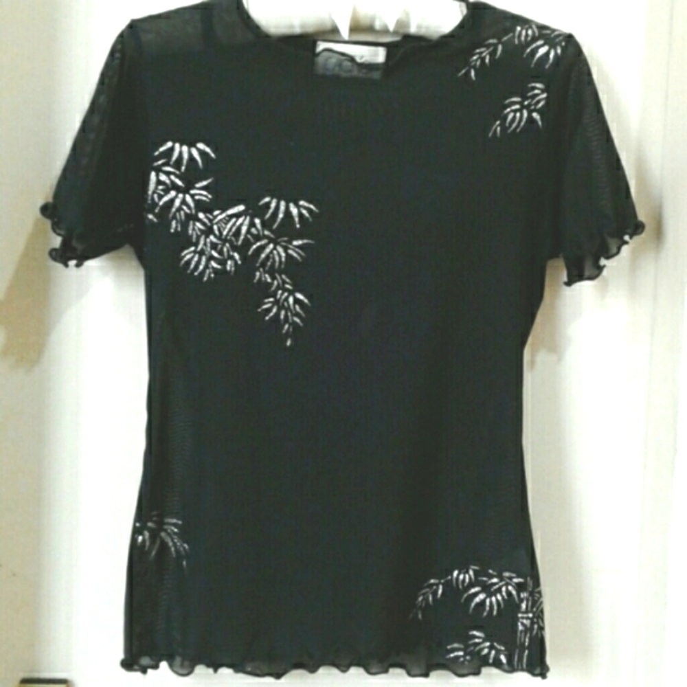 CACHE Black Top Blouse